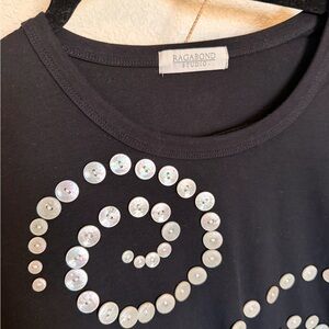 free people ragabond studio button detail tee